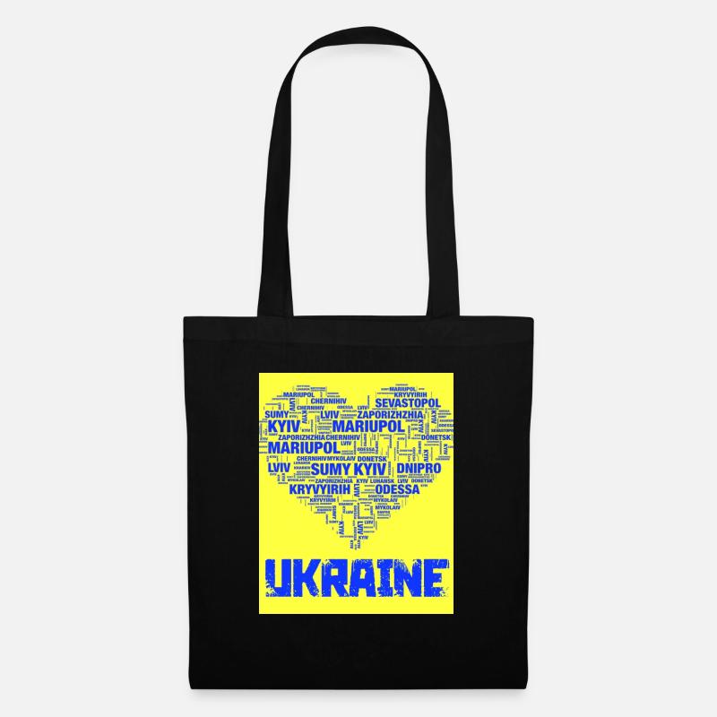 Ukraine - Stoffbeutel - Schwarz