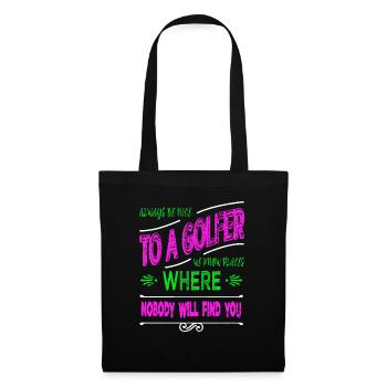 funnygolfgift bday golfing girlsgolf golfcoachgift - Tote Bag - black - Front