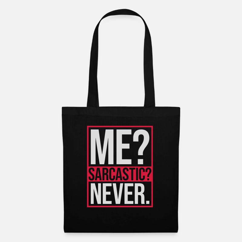 moi sarcastique ne cite jamais - Sac en tissu - noir