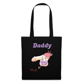 Daddy and Me - Sac en tissu - noir - Devant