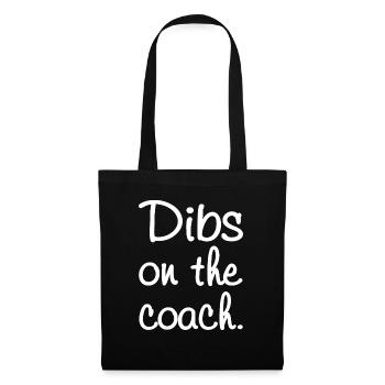 Dibs On The Coach für Coach's Wife Funny Baseball - Stoffbeutel - Schwarz - Vorne