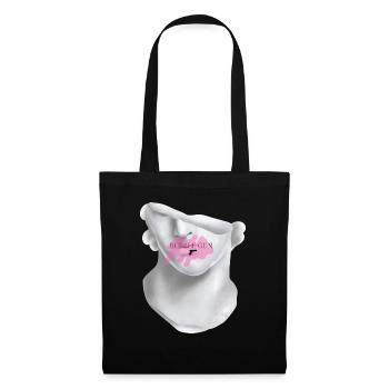 Bubble Gun Half Face White Sculpture Back - Tote Bag - black - Front