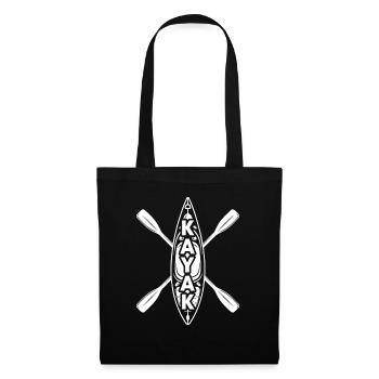 Sports nautiques en kayak - Sac en tissu - noir - Devant