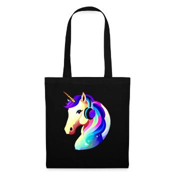 Listen to unicorn music mythical animal unicorns unicorn - Tote Bag - black - Front