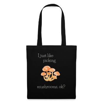 J’aime juste cueillir des champignons5 - Sac en tissu - noir - Devant