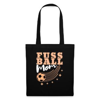 fußball mom mama mutter spruch geschenk - Stoffbeutel - Schwarz - Vorne