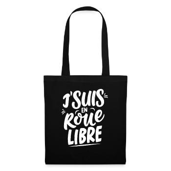 J'suis en roue libre - Sac en tissu - noir - Devant