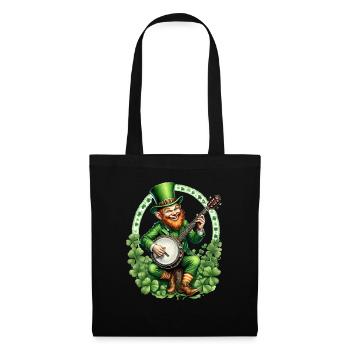Leprechaun Banjo Player I Irish Music I St. - Stoffbeutel - Schwarz - Vorne