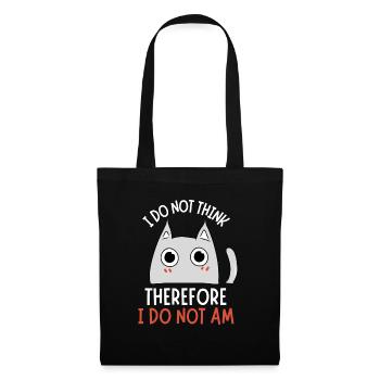 I Do Not Think I Do Not Am Cat Meme Kitten Art - Tote Bag - black - Front