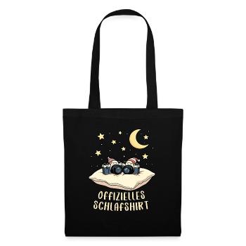 offizielles schlafshirt pärchen Kamera Fotografie - Stoffbeutel - Schwarz - Vorne