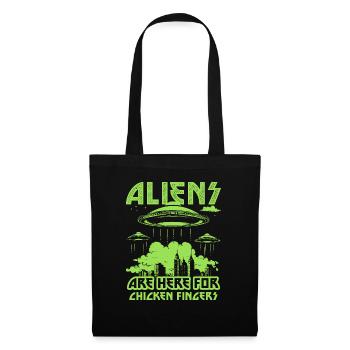 Aliens Are Here For Chicken Fingers UFO City - Tote Bag - black - Front