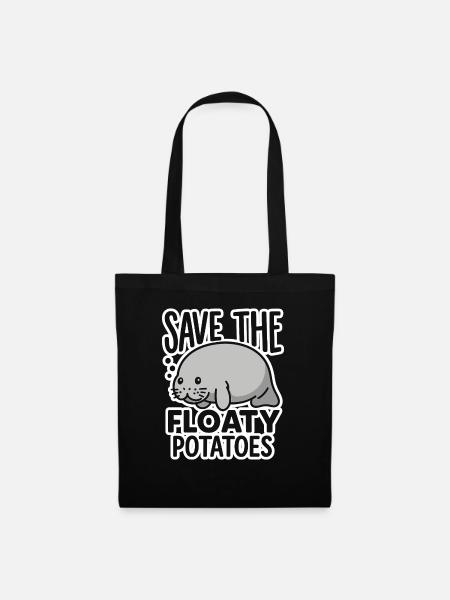 Save the floaty potatoes - Stoffbeutel - Schwarz