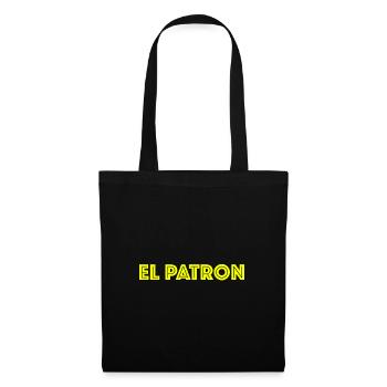 El Patron! Mafia Pablo Escobar lustige Sprüche Fun - Stoffbeutel - Schwarz - Vorne