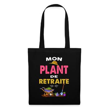 Mon jardin Et Ma Retraite Mon Plan Cadeau Femme - Sac en tissu - noir - Devant