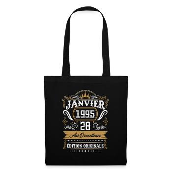 Janvier 1995 28 Ans Rétro Cadeau D'anniversaire - Sac en tissu - noir - Devant