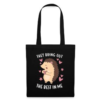 Hedgie They Bring Out The Best In Me Hedgehog - Tote Bag - black - Front