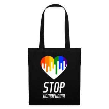 Stop Homophobia LGBT Gay Pride CSD - Tote Bag - black - Front