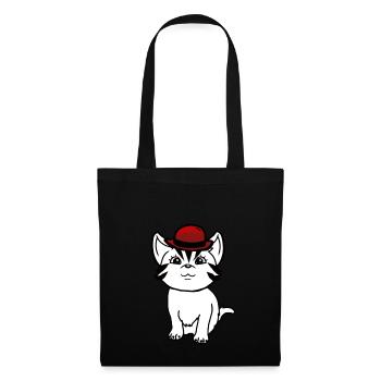 Gentleman Mister Cat Kitten Sir Cat Meow - Tote Bag - black - Front