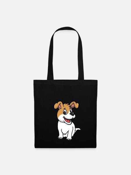 Haustiere Hund Hunde Kinder Kleinkind Baby Tiere - Stoffbeutel - Schwarz