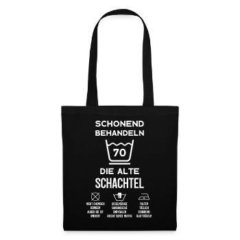 70. GEBURTSTAG DAMEN JAHRGANG 1953 70 JAHRE - Stoffbeutel - Schwarz - Vorne