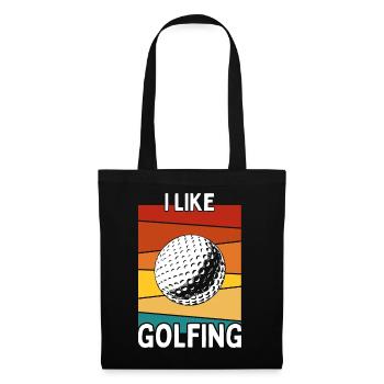 J’AIME LE GOLF - Sac en tissu - noir - Devant