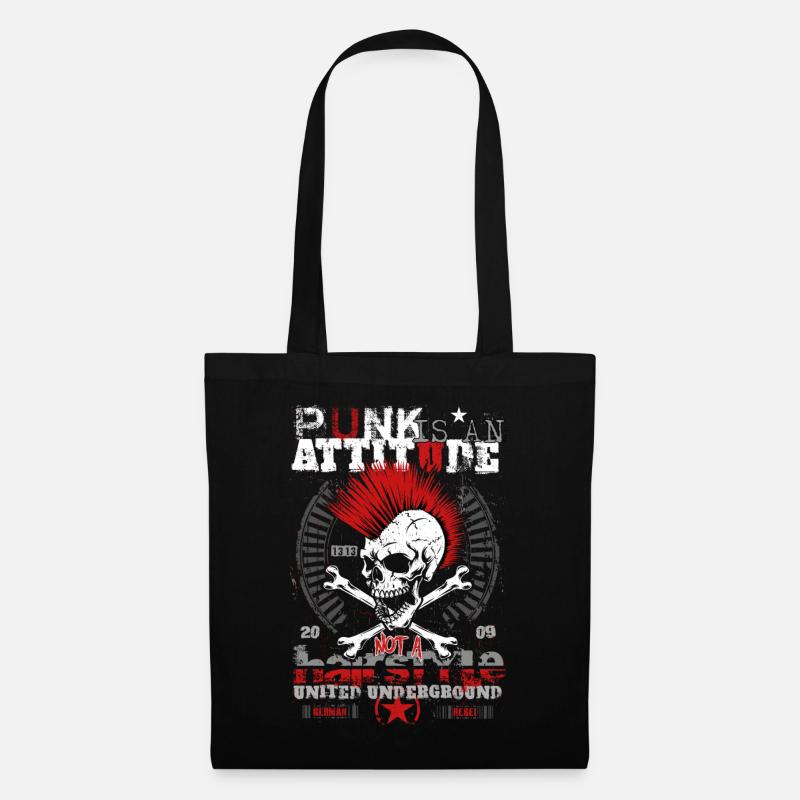 Punk is an attitude not a hairstyle - Stoffbeutel - Schwarz