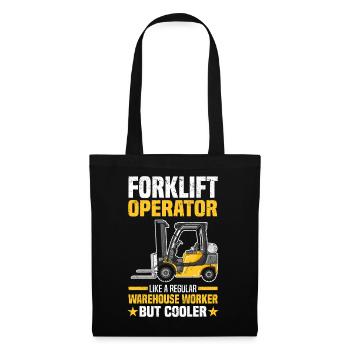 Forklift Driver Sayings | Forklift Gift - Tote Bag - black - Front