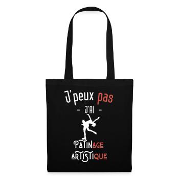 J'peux pas j'ai patinage artistique - Sac en tissu - noir - Devant