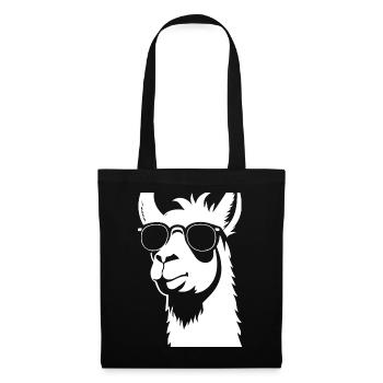 Funny Llama Wearing Sunglasses Cool Llamas - Tote Bag - black - Front