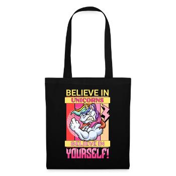 Licorne Foi Motivation Positif Succès Magique - Sac en tissu - noir - Devant