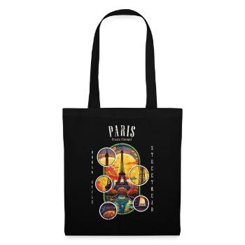 Paris, Eiffel Tower, France, City, Skyline, Art - Tote Bag - black - Front