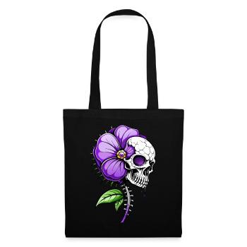 Crâne violet // Crâne Violet // violet FS0144 - Sac en tissu - noir - Devant