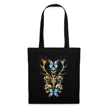 Bois de crâne 4 - Sac en tissu - noir - Devant