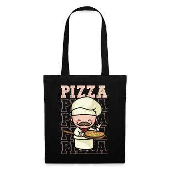 Pizza Pizza Kostüm Italian - Stoffbeutel - Schwarz - Vorne