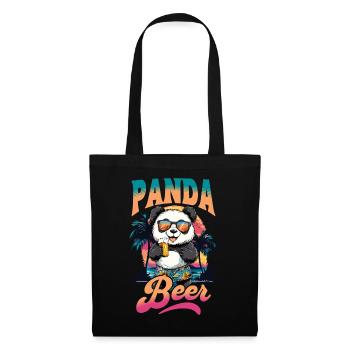 Panda Beer Beer Bear Alcohol Party Summer Funny - Tote Bag - black - Front
