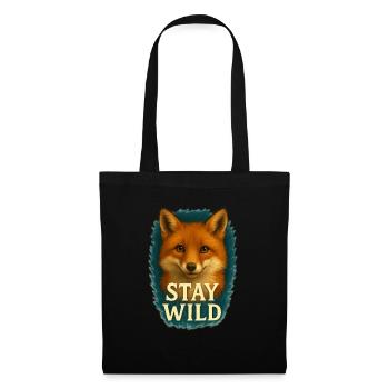 Stay Wild - Cool Fox - Tote Bag - black - Front