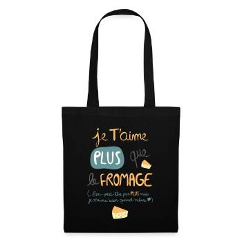 fromage - Sac en tissu - noir - Devant