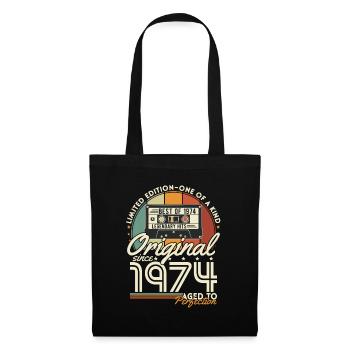 Vintage 1974 Birthday Vintage Retro Gift - Tote Bag - black - Front