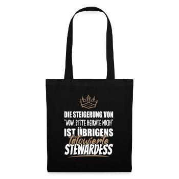 Tätowierte Stewardess ist die attraktivste - Stoffbeutel - Schwarz - Vorne