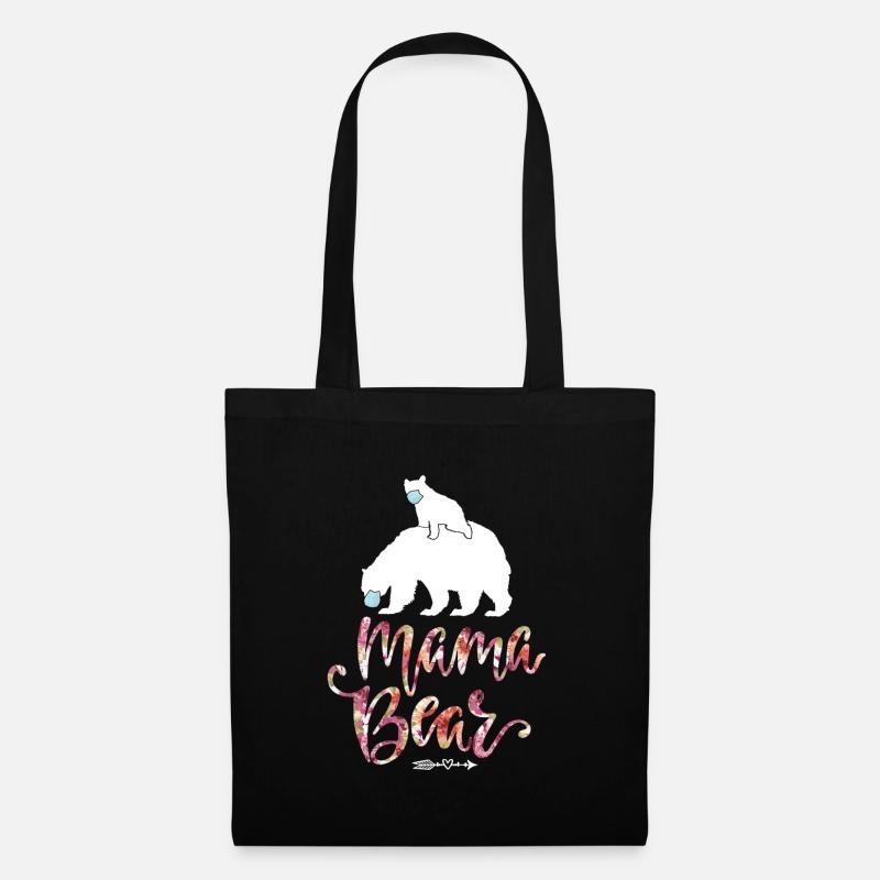 Mama Bär - Stoffbeutel - Schwarz
