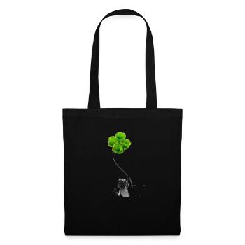 Klee Geschenkidee - Stoffbeutel - Schwarz - Vorne