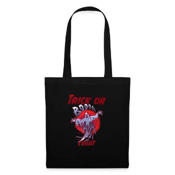 Booo Helloween Ghost - Stoffbeutel - Schwarz - Vorne