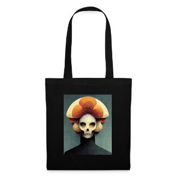 Totenkopf Bauhaus Vintage-Stil - Stoffbeutel - Schwarz - Vorne