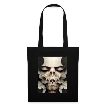Skull Bauhaus vintage style v08 - Tote Bag - black - Front