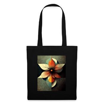 Flower bauhaus Style Vintage - Sac en tissu - noir - Devant