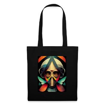 Masque à gaz Style industriel bauhaus couleur vintage - Sac en tissu - noir - Devant
