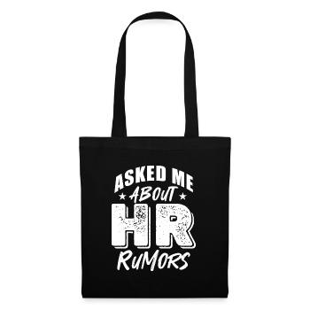 Ask me about HR rumours - Stoffbeutel - Schwarz - Vorne