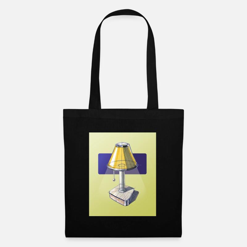 Industriedesign-Lampe - Stoffbeutel - Schwarz