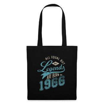 LEGEND ARE BORN IN 1966 birthday gift 56 years - Tote Bag - black - Front