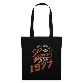 LEGEND ARE BORN IN 1977 birthday gift 44 years - Tote Bag - black - Front
